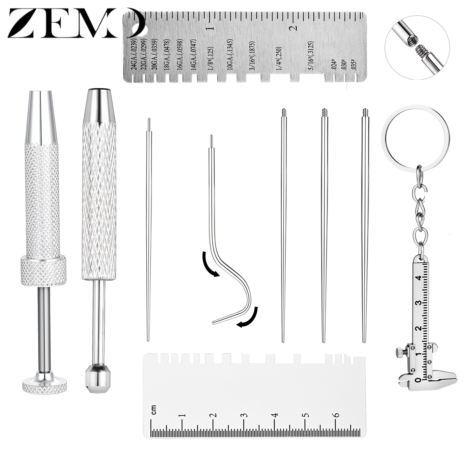 Body Jewelry Measurements - ZEMO 1-10PCS Piercing Ball Grabber Tool