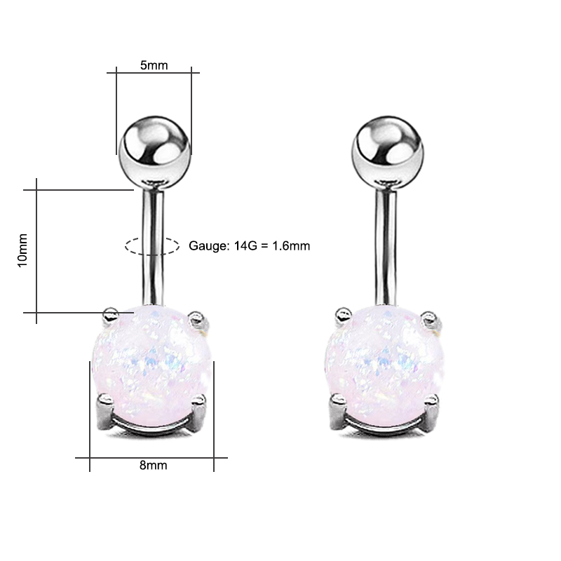 14G Belly Button Rings, Surgic - Body Jewelry For Sensitive Skin avis et prix