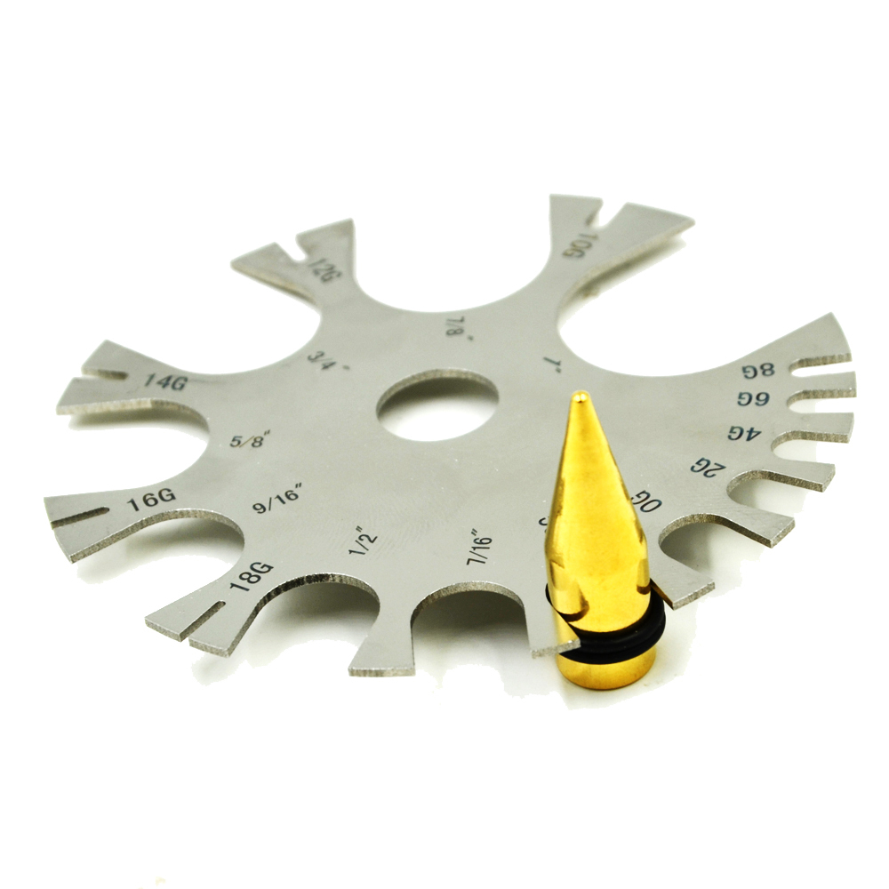Stainless Steel Gauge Wheel Be - Body Jewelry Measurements avis et prix