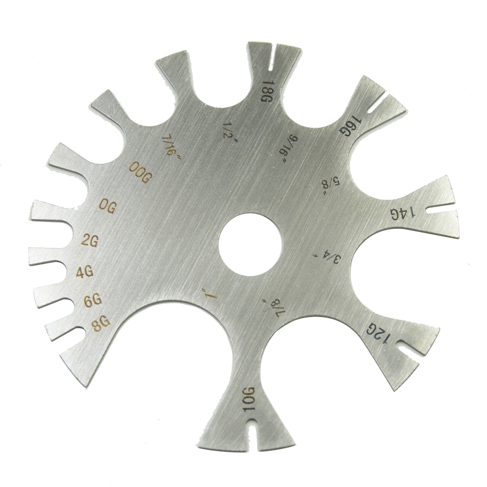 Stainless Steel Gauge Wheel Be - Body Jewelry Measurements avis et prix