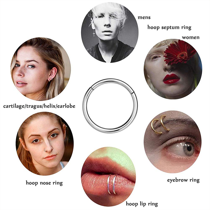 16G 316L Surgical Steel Hinged - Body Jewelry And Piercing avis et prix