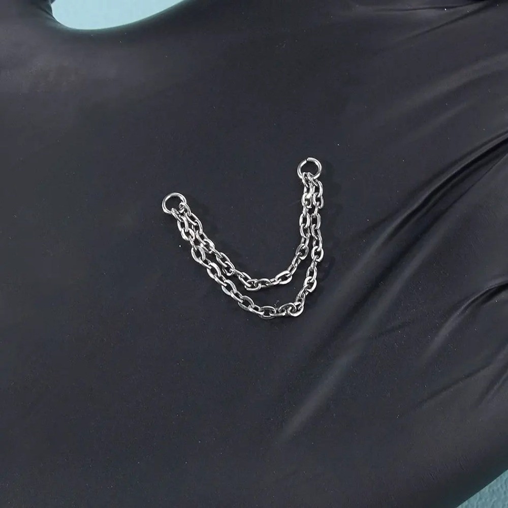 Titanium Nose Chain Three Laye - Body Jewelry And Piercing avis et prix