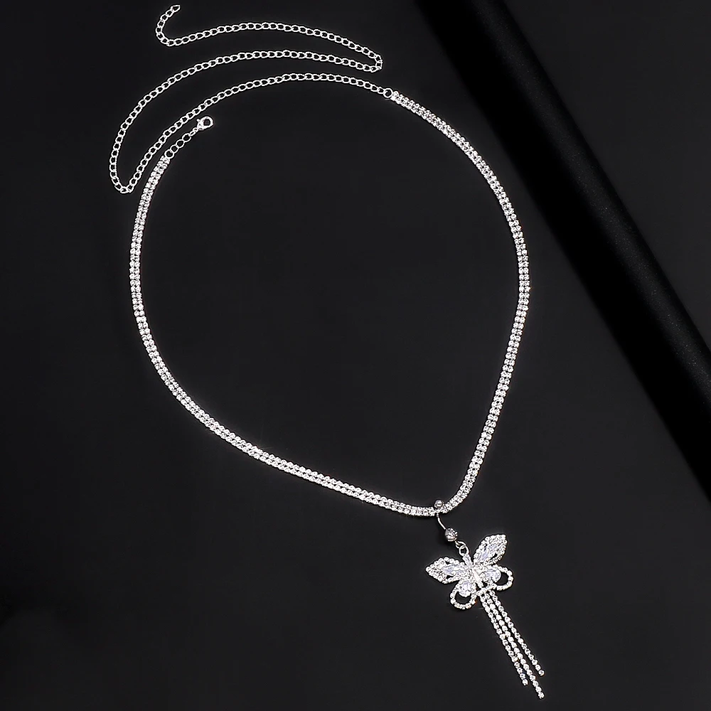 Shiny Rhinestone Butterfly Tas - Body Jewelry And Piercing avis et prix