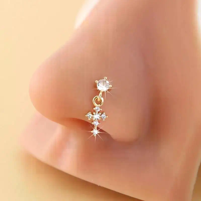 Dangle Nose Rings For Women Cr - Body Jewelry And Piercing avis et prix