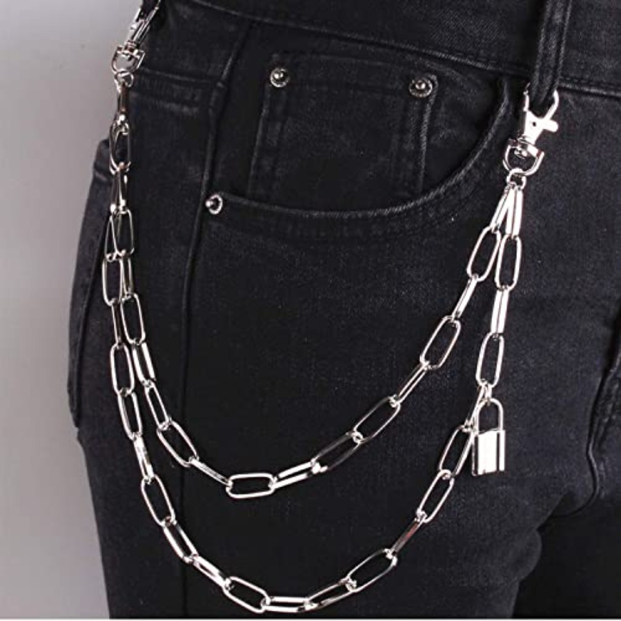 6 Pieces Pants Chain Wallet Ch - Body Jewelry Men avis et prix