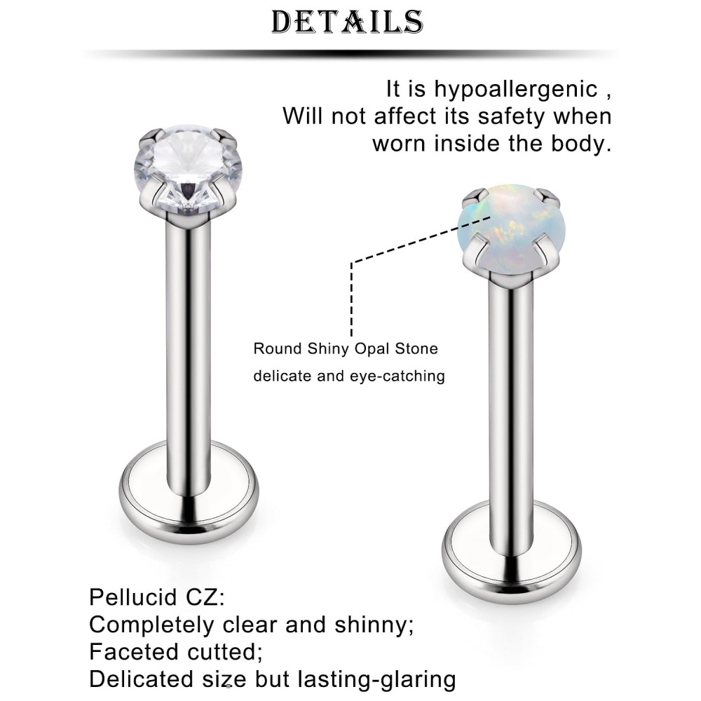 16G Stainless Steel Nose Rings - Body Jewelry For Sensitive Skin avis et prix