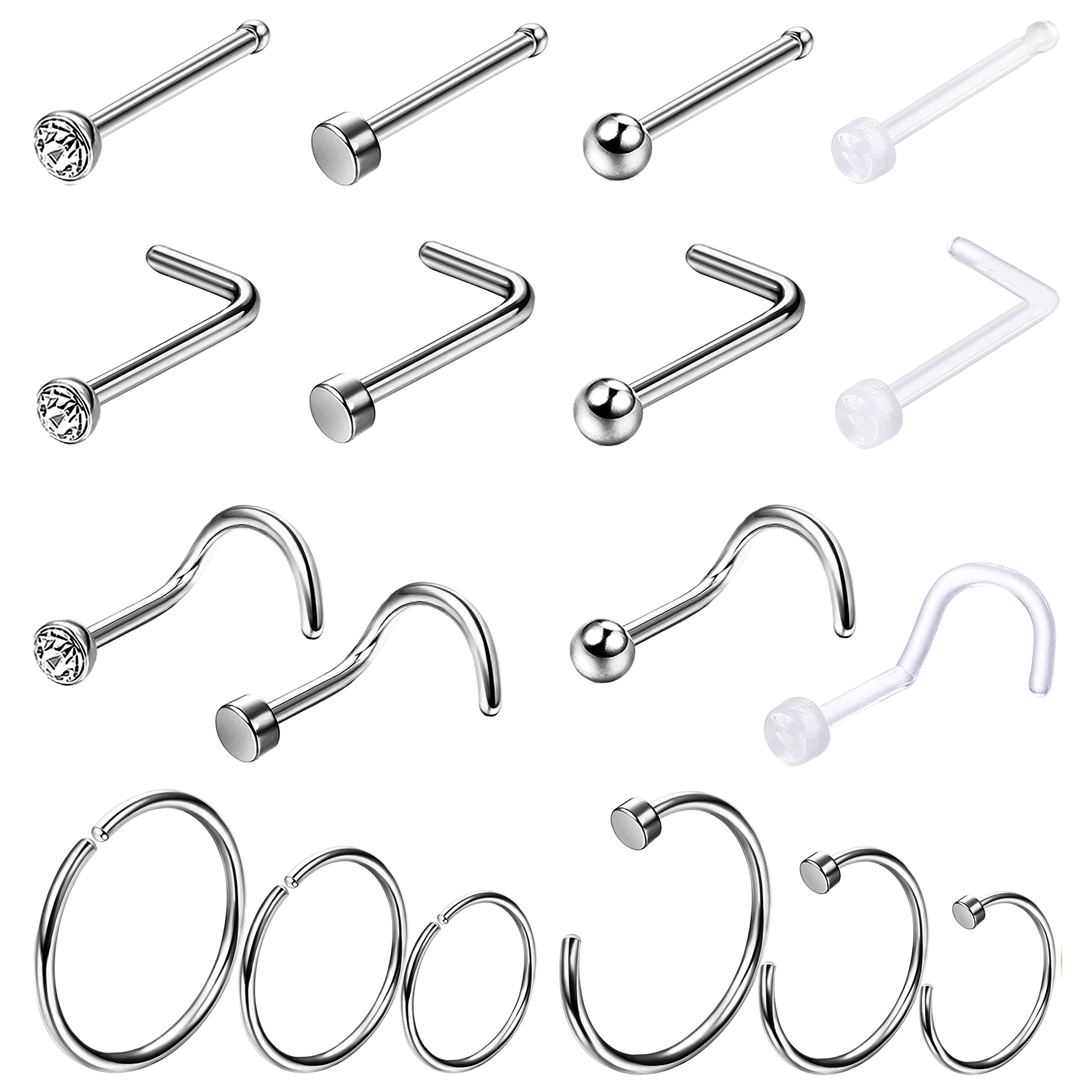 1PCS Hypoallergenic Nose Ring  - Body Jewelry For Sensitive Skin avis et prix