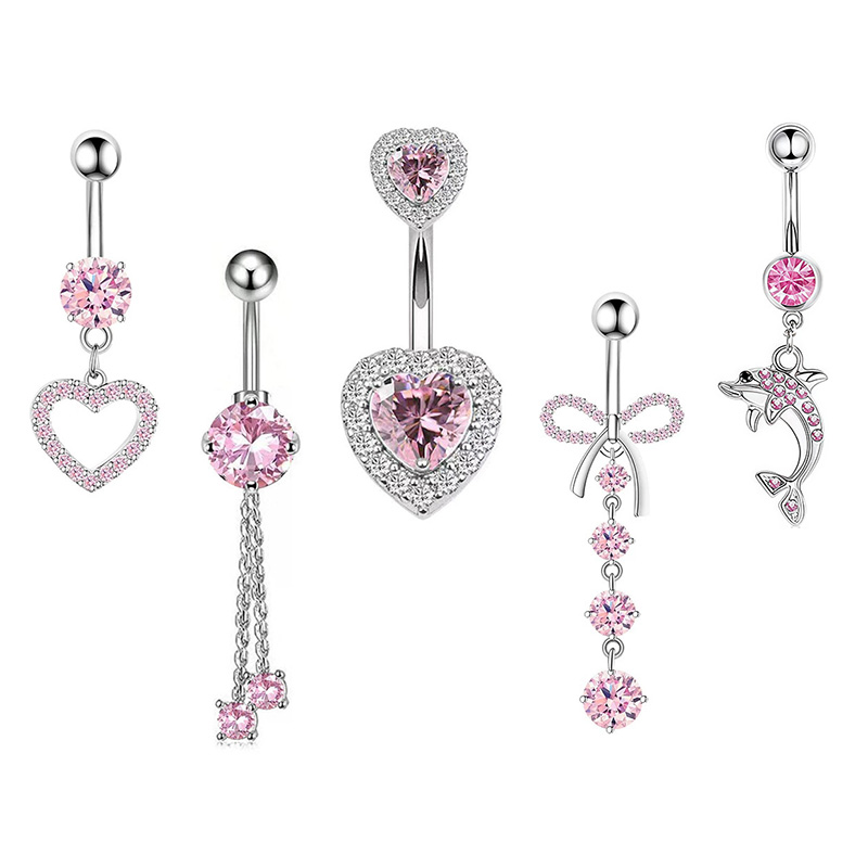 1PCS Pink Crown Belly Button R - Body Jewelry And Piercing avis et prix