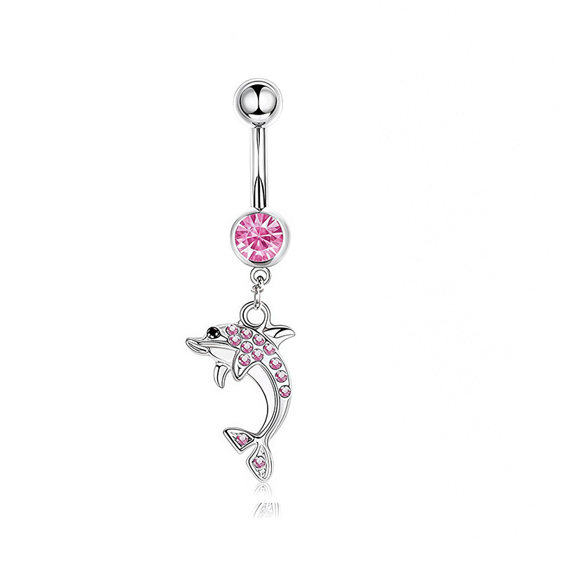 1PCS Pink Crown Belly Button R - Body Jewelry And Piercing avis et prix