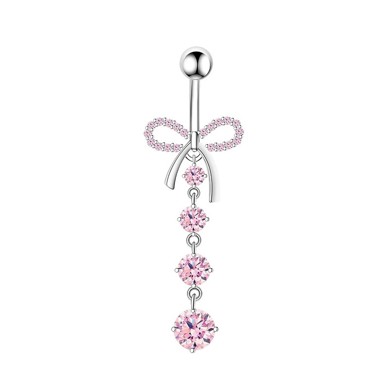 1PCS Pink Crown Belly Button R - Body Jewelry And Piercing avis et prix