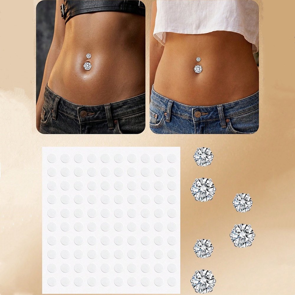 Fake Belly Piercing Cubic Zirc - Body Jewelry And Piercing avis et prix