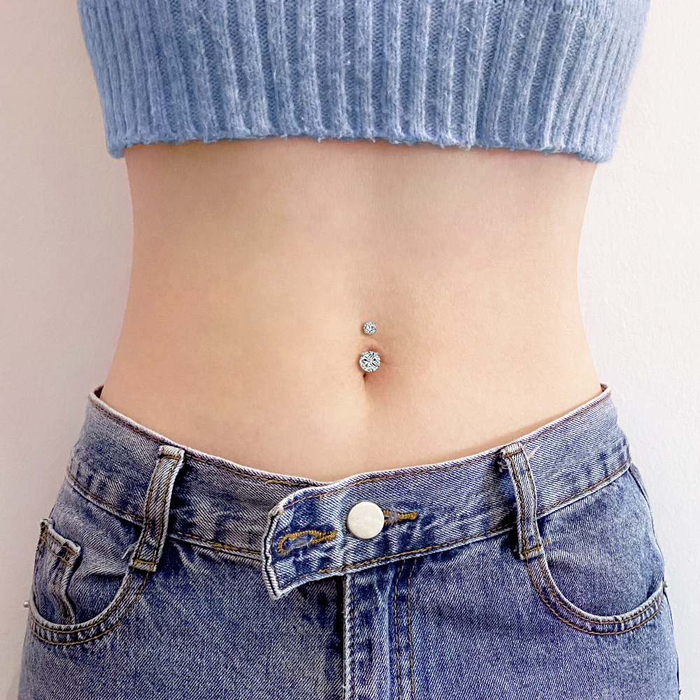 Fake Belly Piercing Cubic Zirc - Body Jewelry And Piercing avis et prix