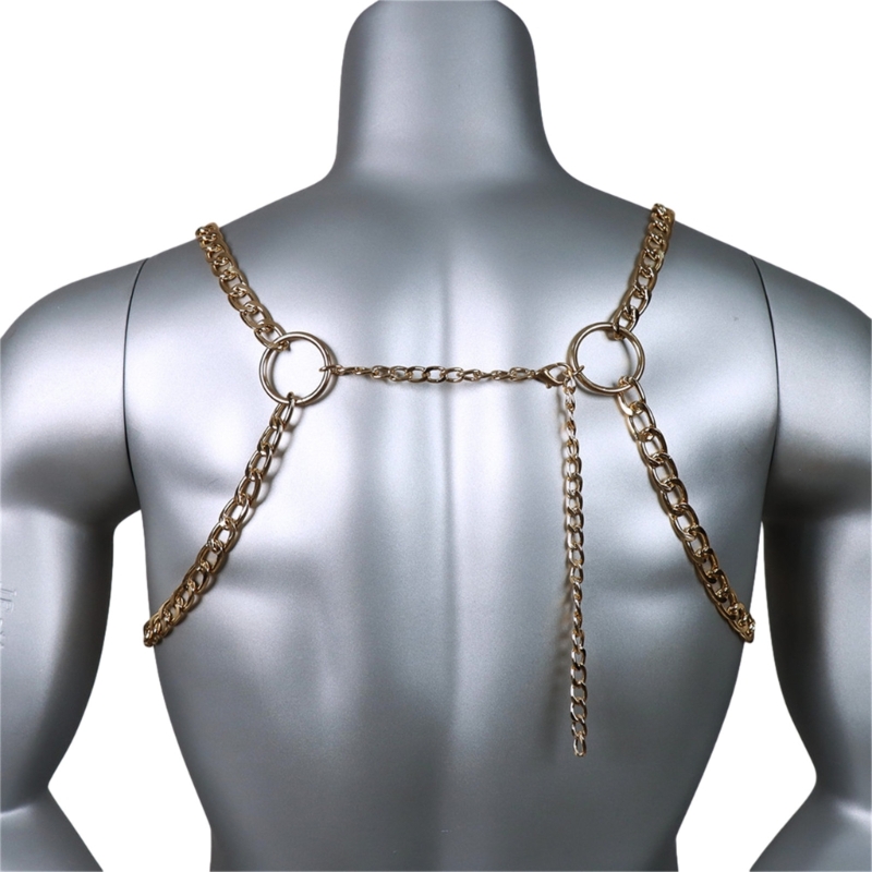 Men's Sexy Metal Body Chest Ch - Body Jewelry Men avis et prix