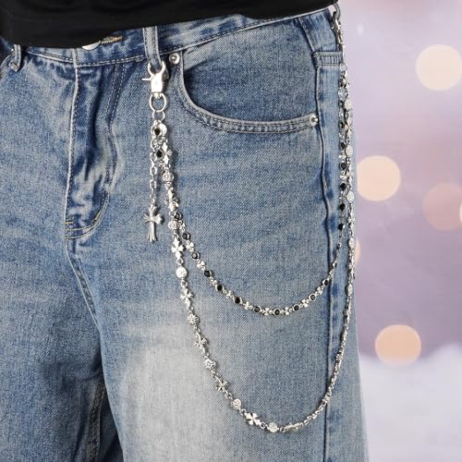 Cross Y2K Vintage Style Trouse - Body Jewelry Men avis et prix