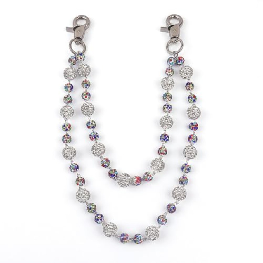 Sparkly Ceramic Beads Waist Ch - Body Jewelry Men avis et prix