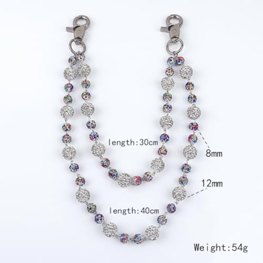 Sparkly Ceramic Beads Waist Ch - Body Jewelry Men avis et prix