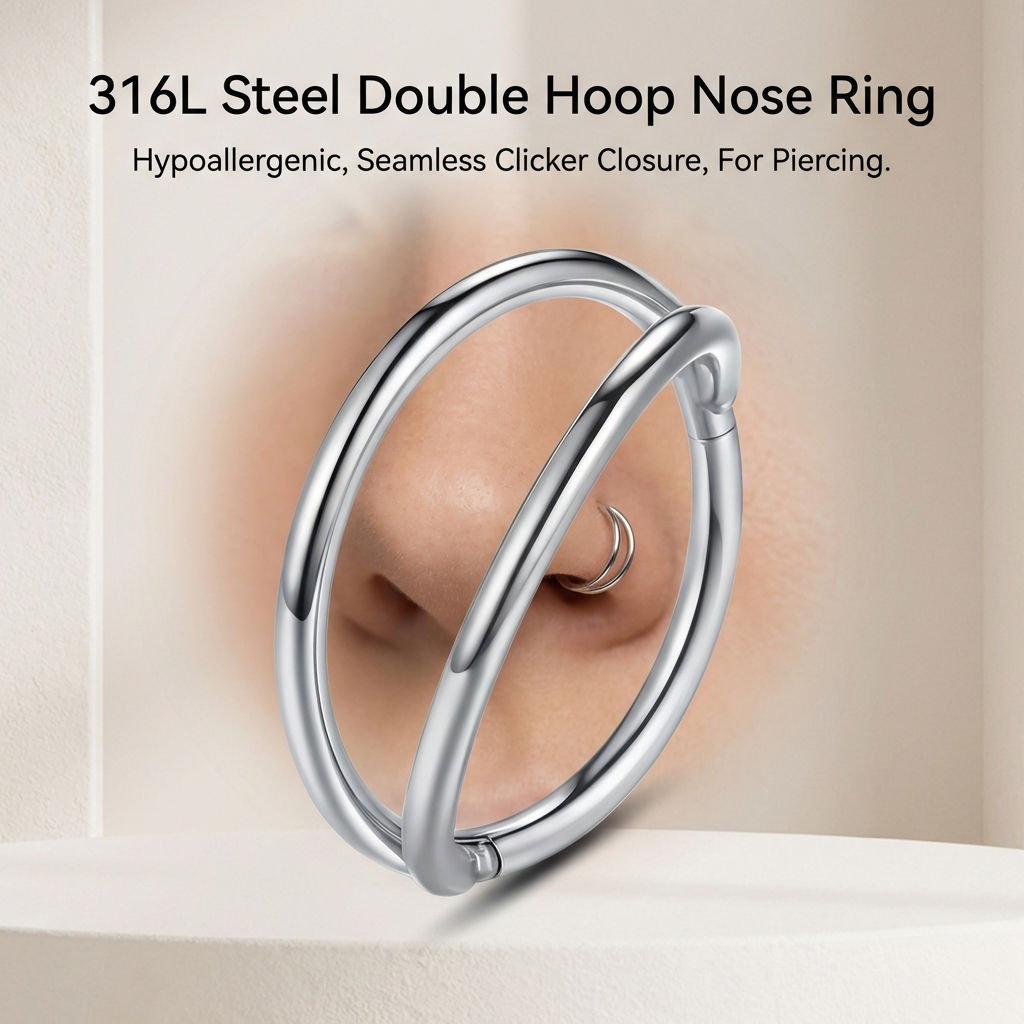 316L Stainless Steel Double La - Body Jewelry For Sensitive Skin avis et prix