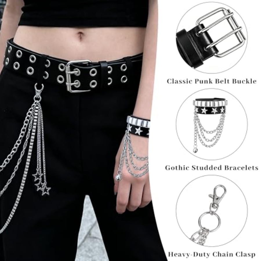 Studded Belt Set for Men Women - Body Jewelry Men avis et prix