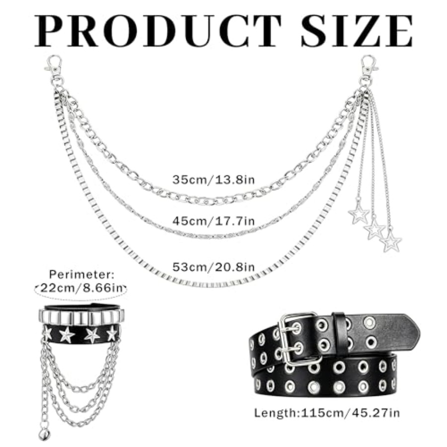 Studded Belt Set for Men Women - Body Jewelry Men avis et prix